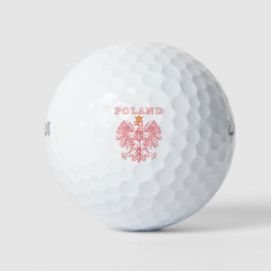 Polen mit rotem Polnischem Adler Golfball