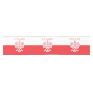 Polen mit rotem Polnischem Adler Kurzer Tischläufer