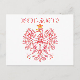 Polen mit rotem Polnischem Adler Postkarte