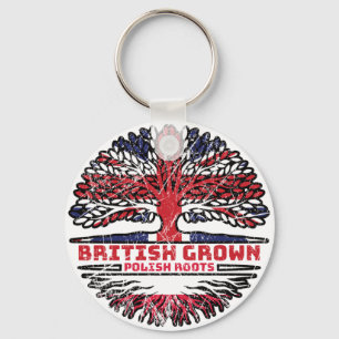 Polen Polen Vereinigtes Königreich British Tree Ro Schlüsselanhänger