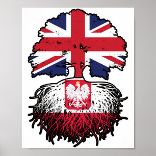 Polen Polen Vereinigtes Königreich Großbritannien Poster