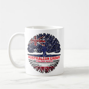 Polen Polnisch Australische Baumwurzelflagge Kaffeetasse
