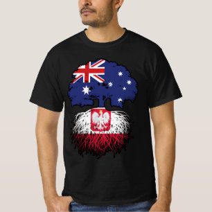 Polen Polnisch Australische Baumwurzelflagge T-Shirt