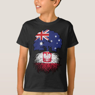 Polen Polnisch Australische Baumwurzelflagge T-Shirt