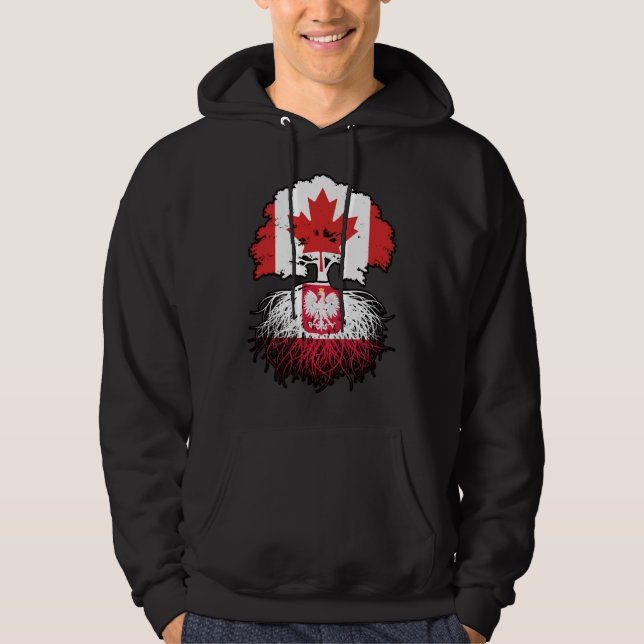 Polen Polnisch Kanadisches Treuhandflagge Hoodie (Vorderseite)