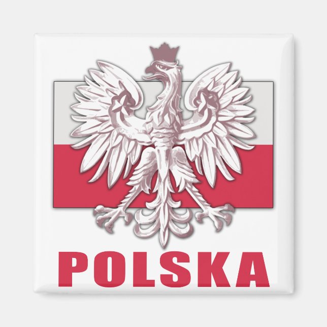 Polen Polska-Wappen Magnet (Vorne)