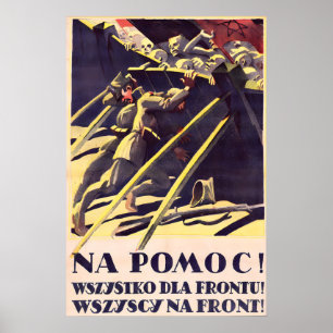Polen Propaganda Polnisch-Sowjetischer Krieg 1920e Poster