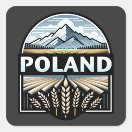 Polen Quadratischer Aufkleber