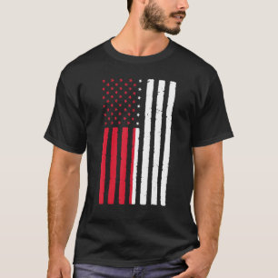 Polen Roots USA Flaggenerbe Hälfte Polnisch Amerik T-Shirt