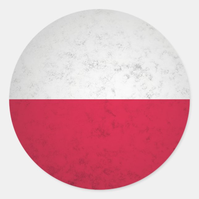 Polen Runder Aufkleber (Vorderseite)