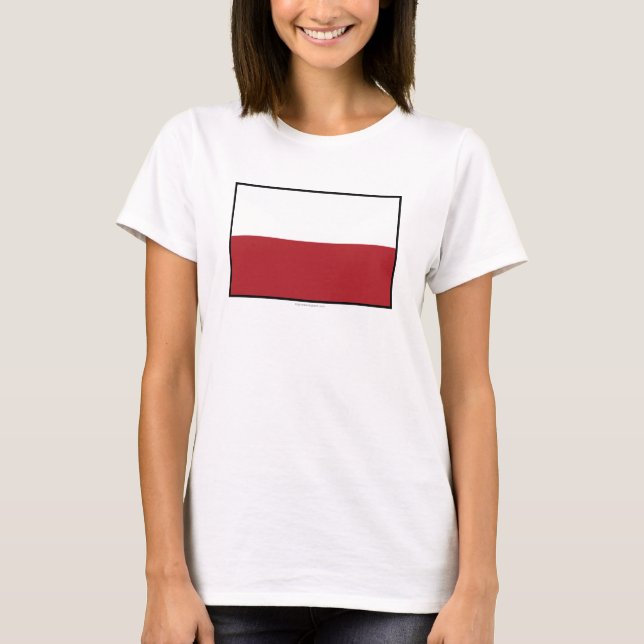 Polen Schlichte Flagge T-Shirt (Vorderseite)