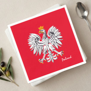 Polen Servietten, Polnische Flagge, Adler, Party / Serviette