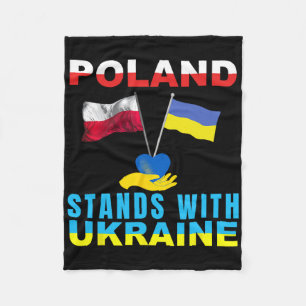 Polen steht hinter der Ukraine Polnische Ukraine  Fleecedecke