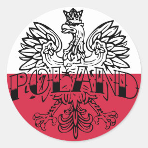 Polen-Tinten-Eagle-Aufkleber Runder Aufkleber