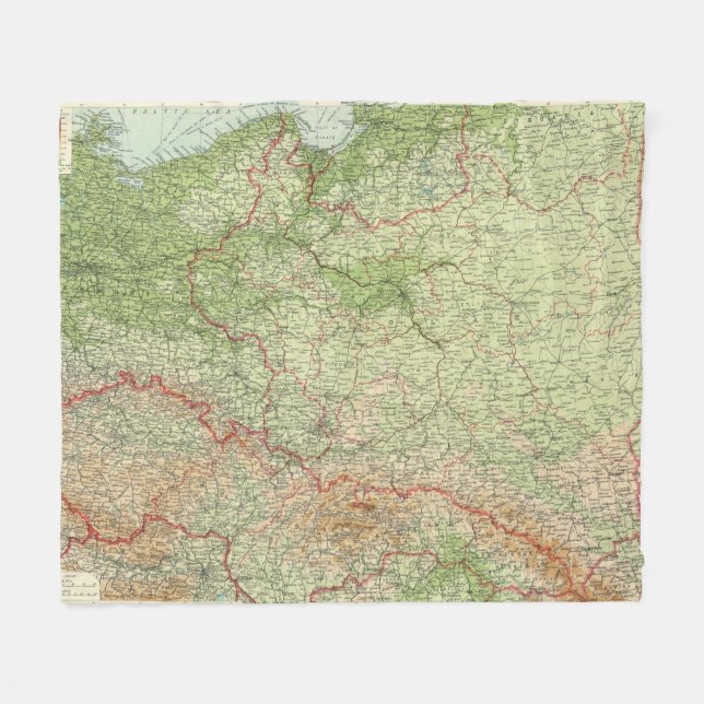 Polen u. die Tschechoslowakei Fleecedecke (Vorderseite (Horizontal))