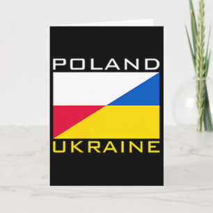 Polen Ukraine Flagge Unterstützung Freundschaft Na Karte