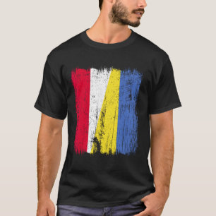 Polen Ukraine Halbflagge Polnisch Ukrainisches Erb T-Shirt