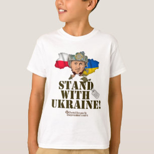 Polen Ukraine Zelensky Hundemarke Steh mit der Ukr T-Shirt