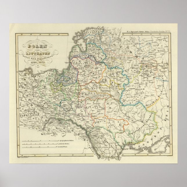 Polen und Litauen 1386-1572 Poster (Vorne)
