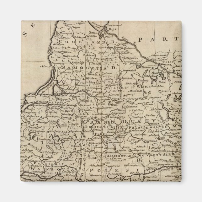 Polen und Litauen Magnet (Vorne)