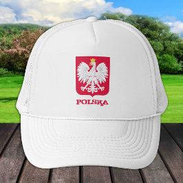Polen und Polnischer Flaggenhut, Adler Herb Polski Truckerkappe