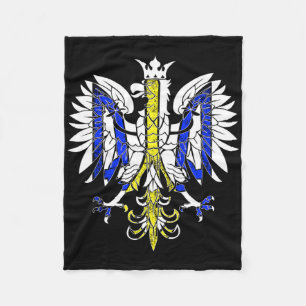 Polen und Ukraine Polnisch Ukrainisches Erbe Adler Fleecedecke
