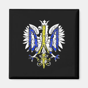 Polen und Ukraine Polnisch Ukrainisches Erbe Adler Magnet