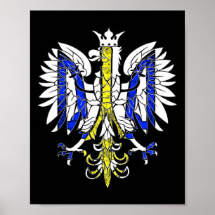 Polen und Ukraine Polnisch Ukrainisches Erbe Adler Poster