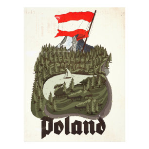 Polen Vintage Reiseplakat Fotodruck