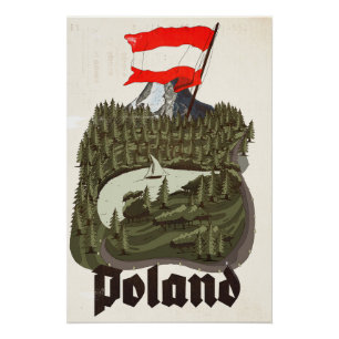 Polen Vintage-Reiseplakat Poster