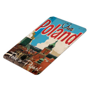 Polen Vintage Travel Poster Magnet