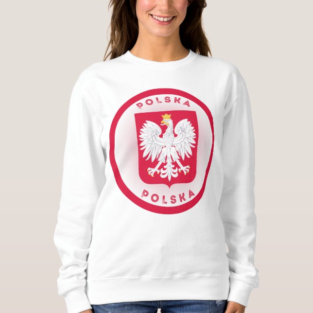 Polen Wappen Kreisform  Sweatshirt (Vorderseite)
