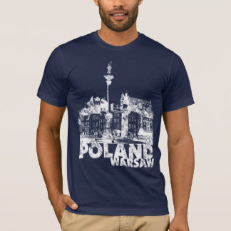 Polen Warschau auf Dunkelheit T-Shirt