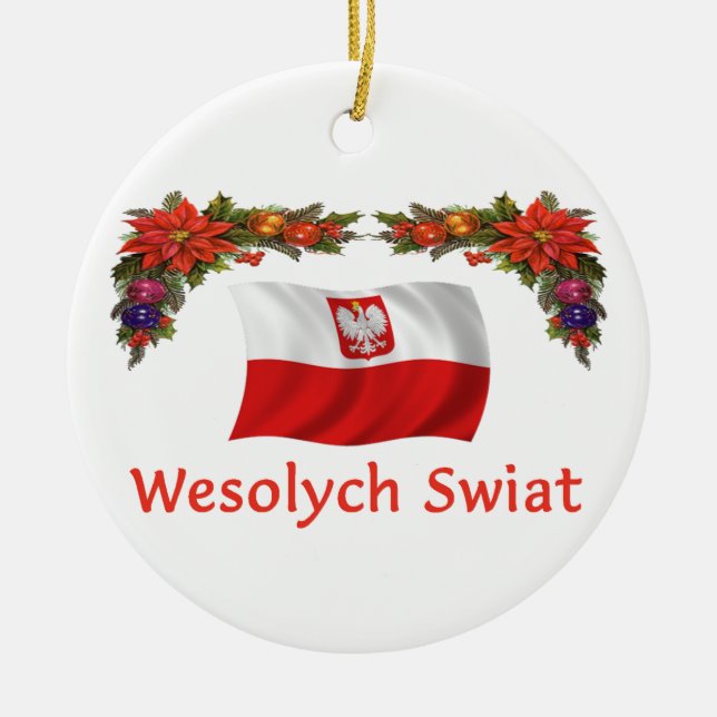 Polen-Weihnachten Keramik Ornament (Vorne)