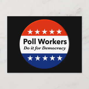 Polenarbeiter tun es für die Demokratie Postkarte