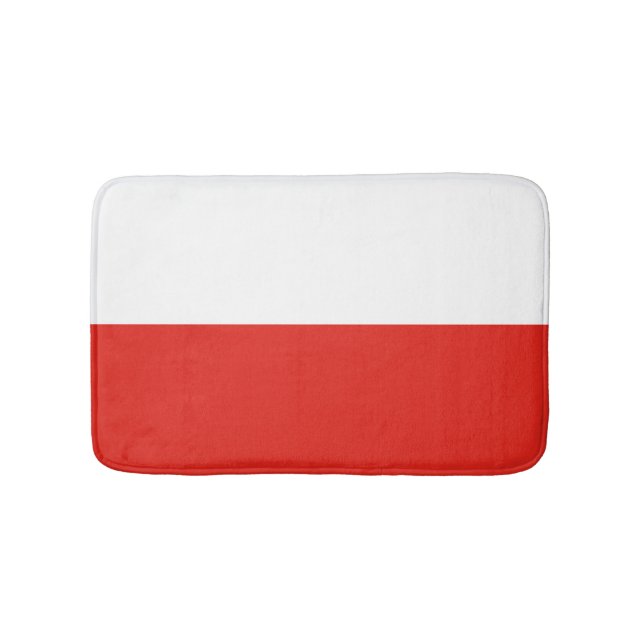 Polenflagge Badematte (Vorderseite)