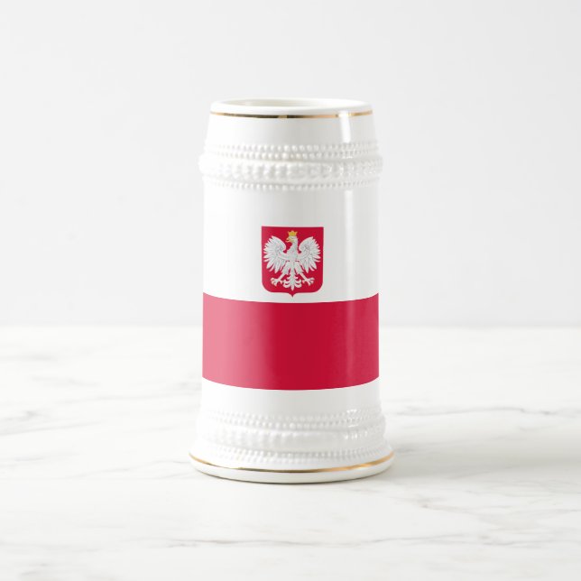 Polenflagge Bierglas (Mittel)