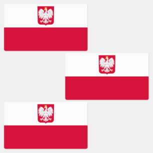 Polenflagge Etiketten