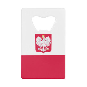 Polenflagge Geldbeutel Flaschenöffner