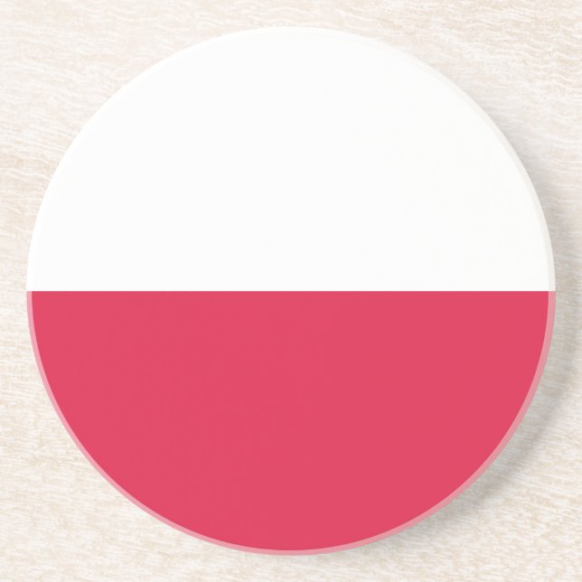 Polenflagge Getränkeuntersetzer (Vorne)