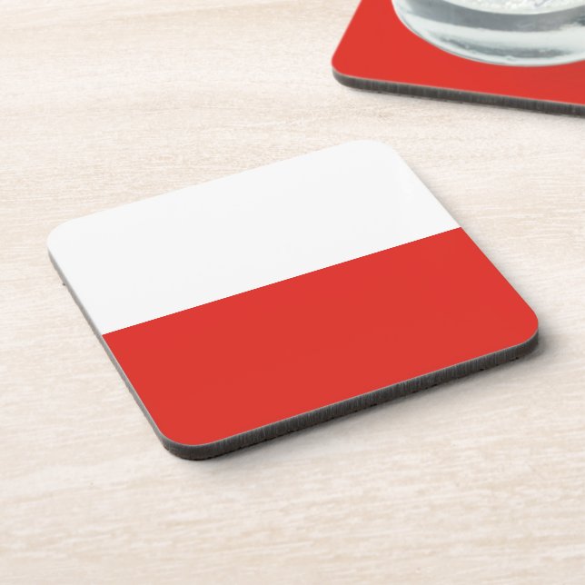 Polenflagge Getränkeuntersetzer (Linke Seite)