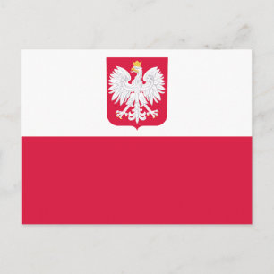 Polenflagge Postkarte