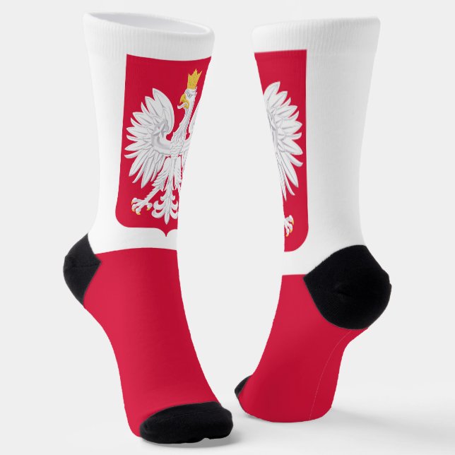 Polenflagge Socken (Gewinkelt)