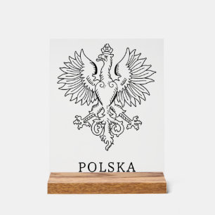 Polens Weißer Adler Zeitgemäßes Staatssymbol  Acrylschild
