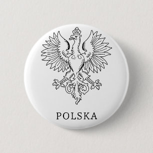 Polens Weißer Adler Zeitgenössisches Staatssymbol Button