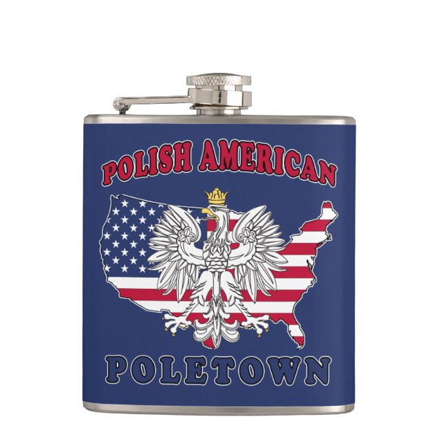Poletown Michigan Polish Flachmann (Vorderseite)