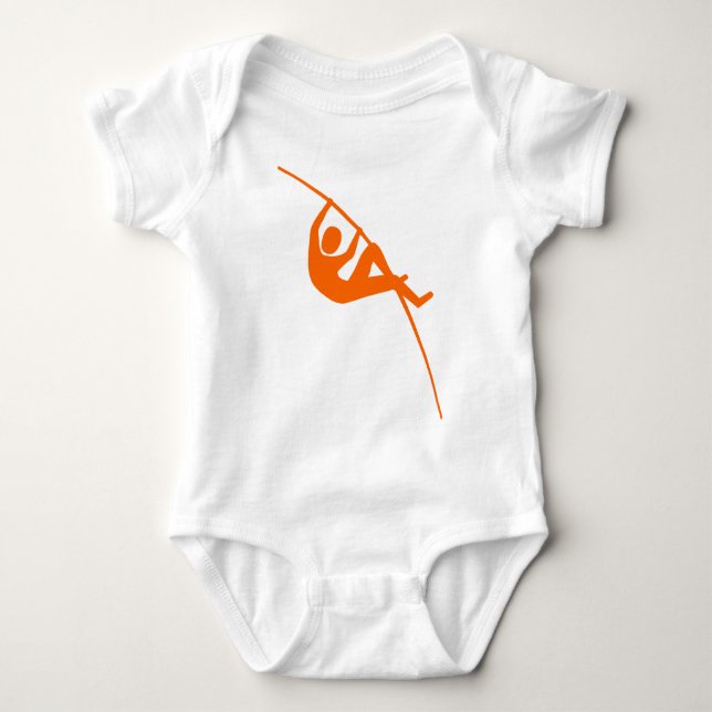 PoleVaulting - Orange Baby Strampler (Vorderseite)