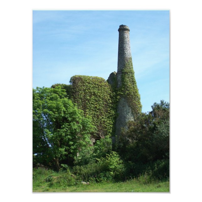 Polgooth Mine Motor House Cornwall England Fotodruck (Vorne)