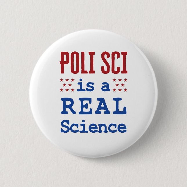 Poli Sci ist ein wichtiger politischer Wissenschaf Button (Vorderseite)