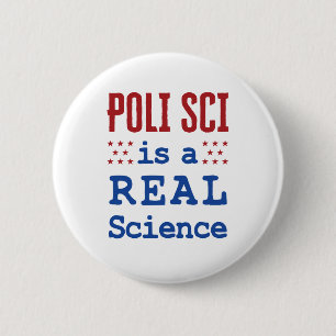 Poli Sci ist ein wichtiger politischer Wissenschaf Button